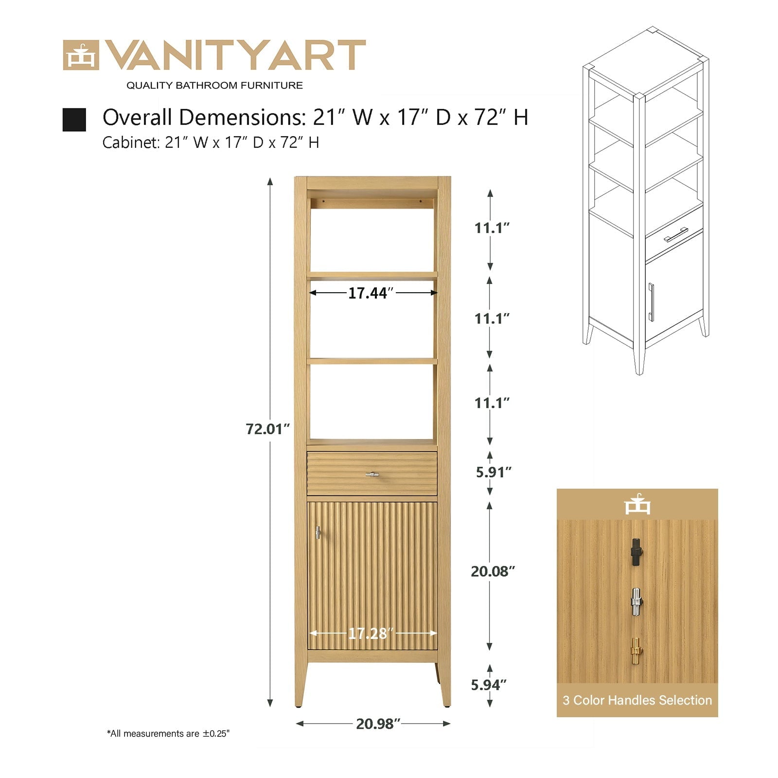 Linear Natural Oak / Brushed Nickel