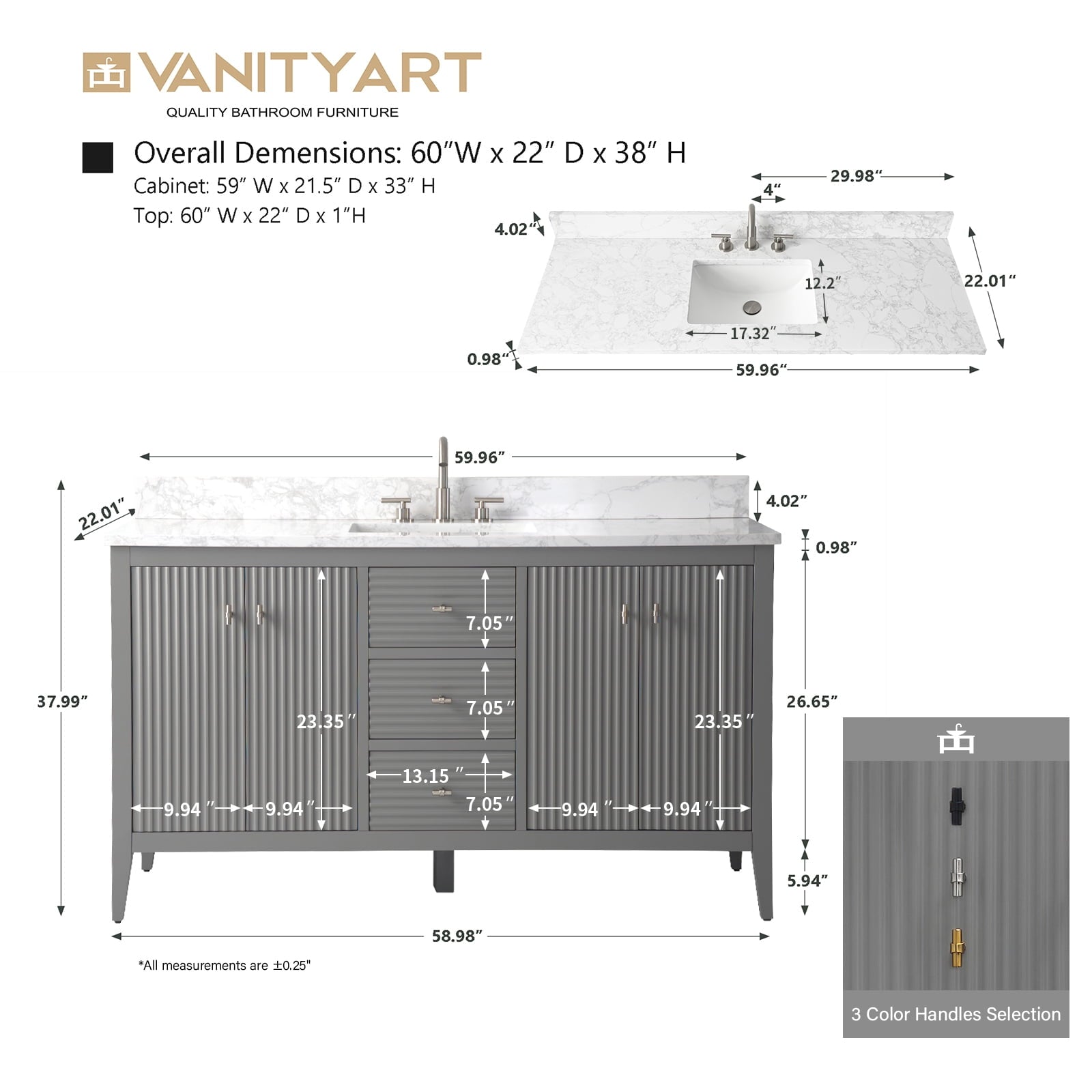 Linear Cashmere Gray / Matte Black