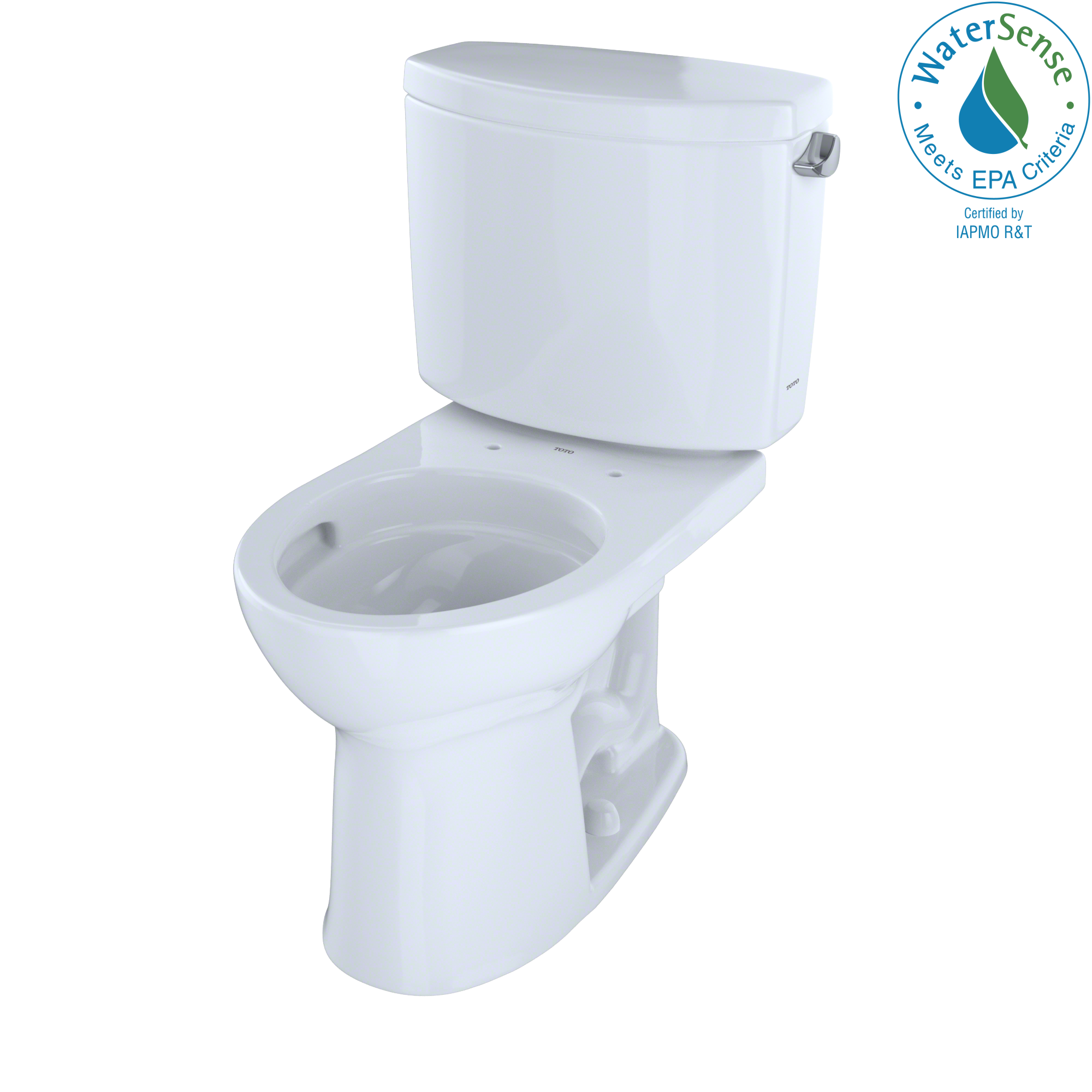 TOTO Drake II Two Piece Round 1.28 GPF Universal Height Toilet with Cefiontect and Right Hand Trip Lever