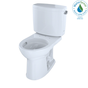 TOTO Drake II Two Piece Round 1.28 GPF Universal Height Toilet with Cefiontect and Right Hand Trip Lever