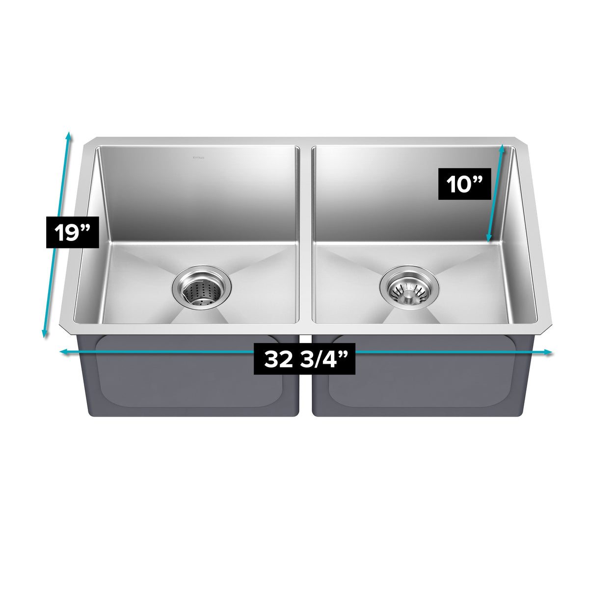 Stainless Steel / Double Bowl
