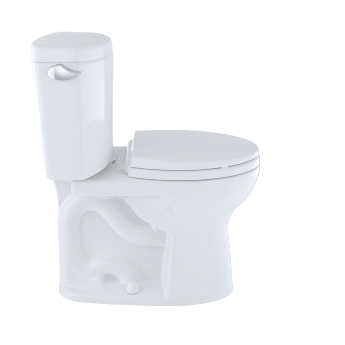 TOTO Drake II Two Piece Round 1.28 GPF Universal Height Toilet with Cefiontect and Right Hand Trip Lever