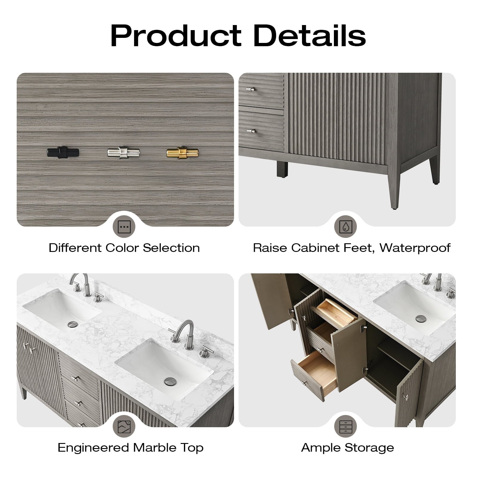 Linear Driftwood Gray / Matte Black