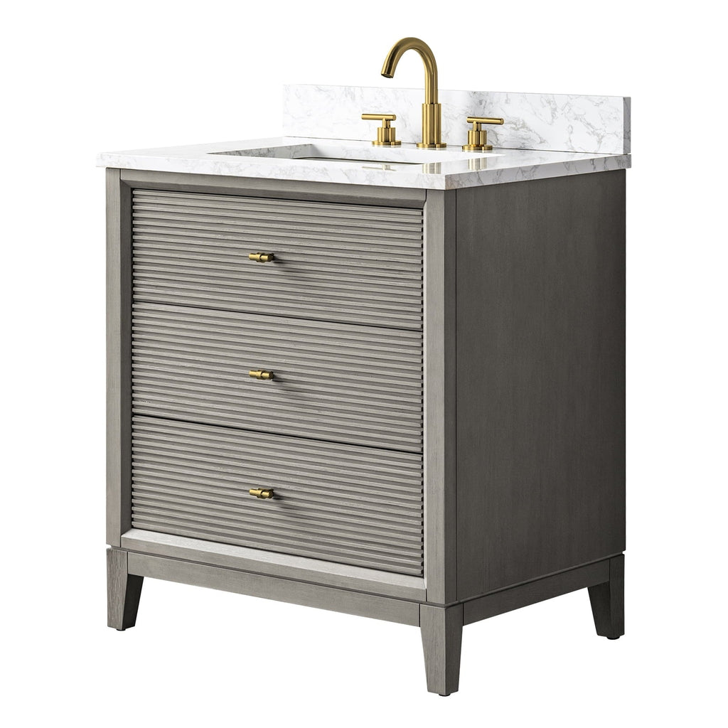 Linear Driftwood Gray / Golden Brushed