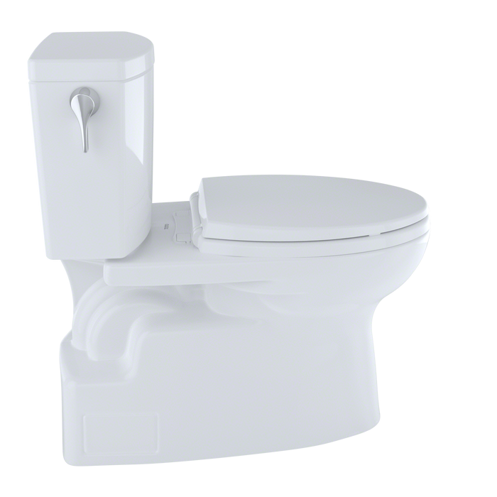 TOTO Vespin II 1G Two Piece Elongated 1.0 GPF Universal Height Skirted Toilet with Cefiontect and Right Hand Trip Lever