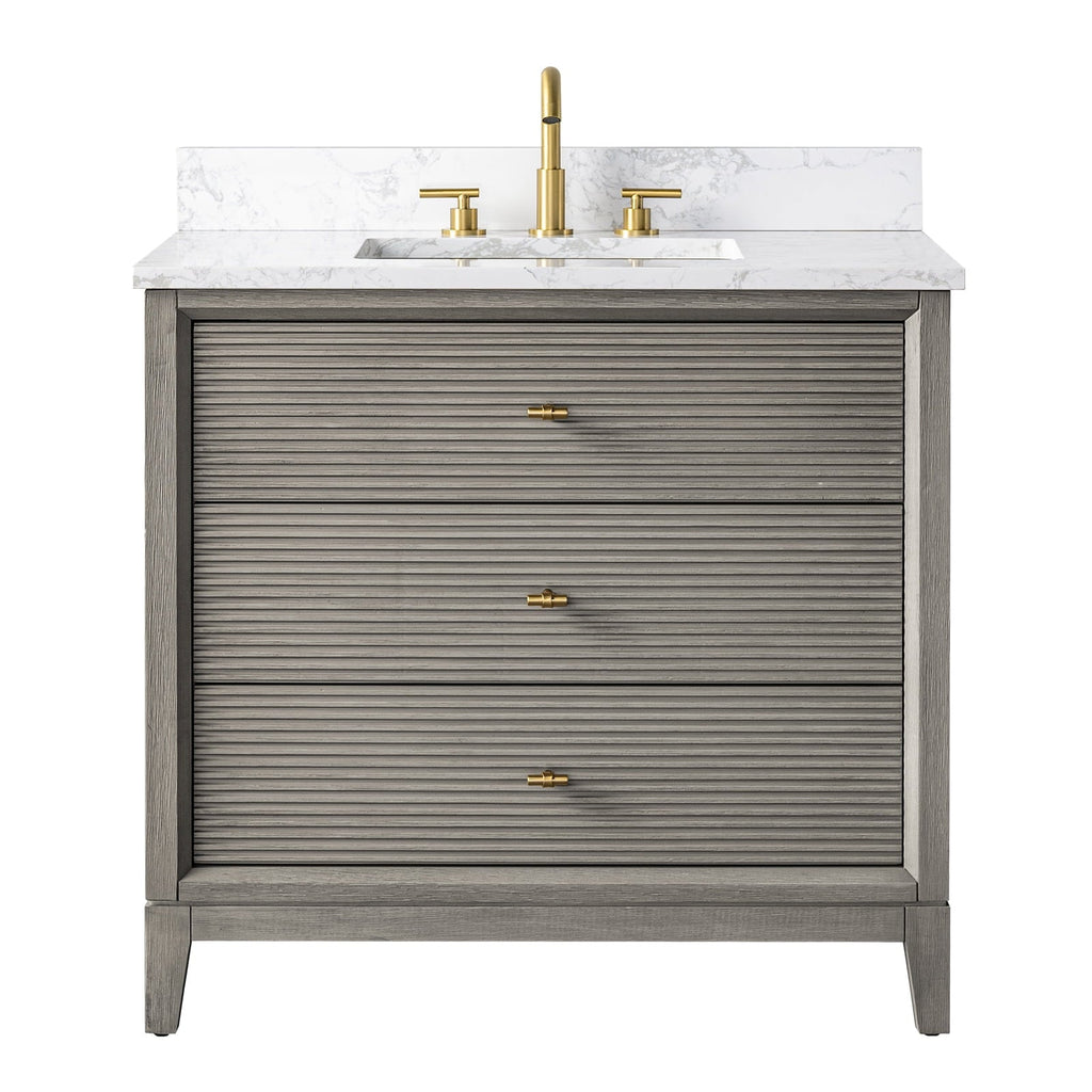 Linear Driftwood Gray / Golden Brushed