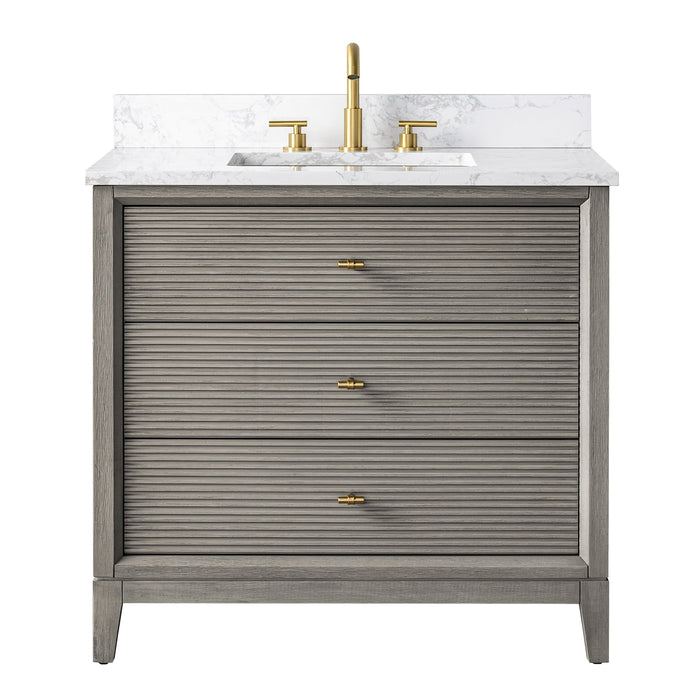 Linear Driftwood Gray / Golden Brushed