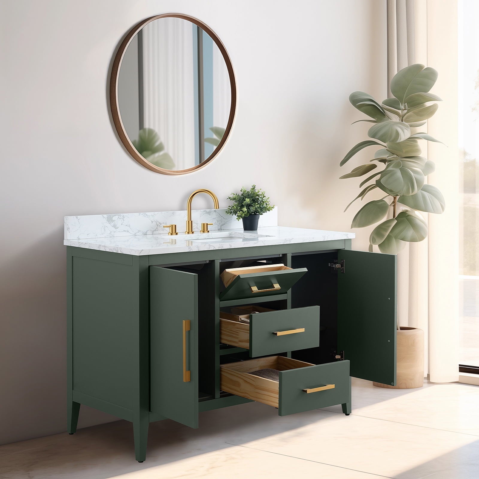 Vintage Green / Golden Brushed