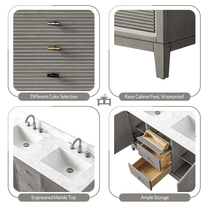 Linear Driftwood Gray / Matte Black