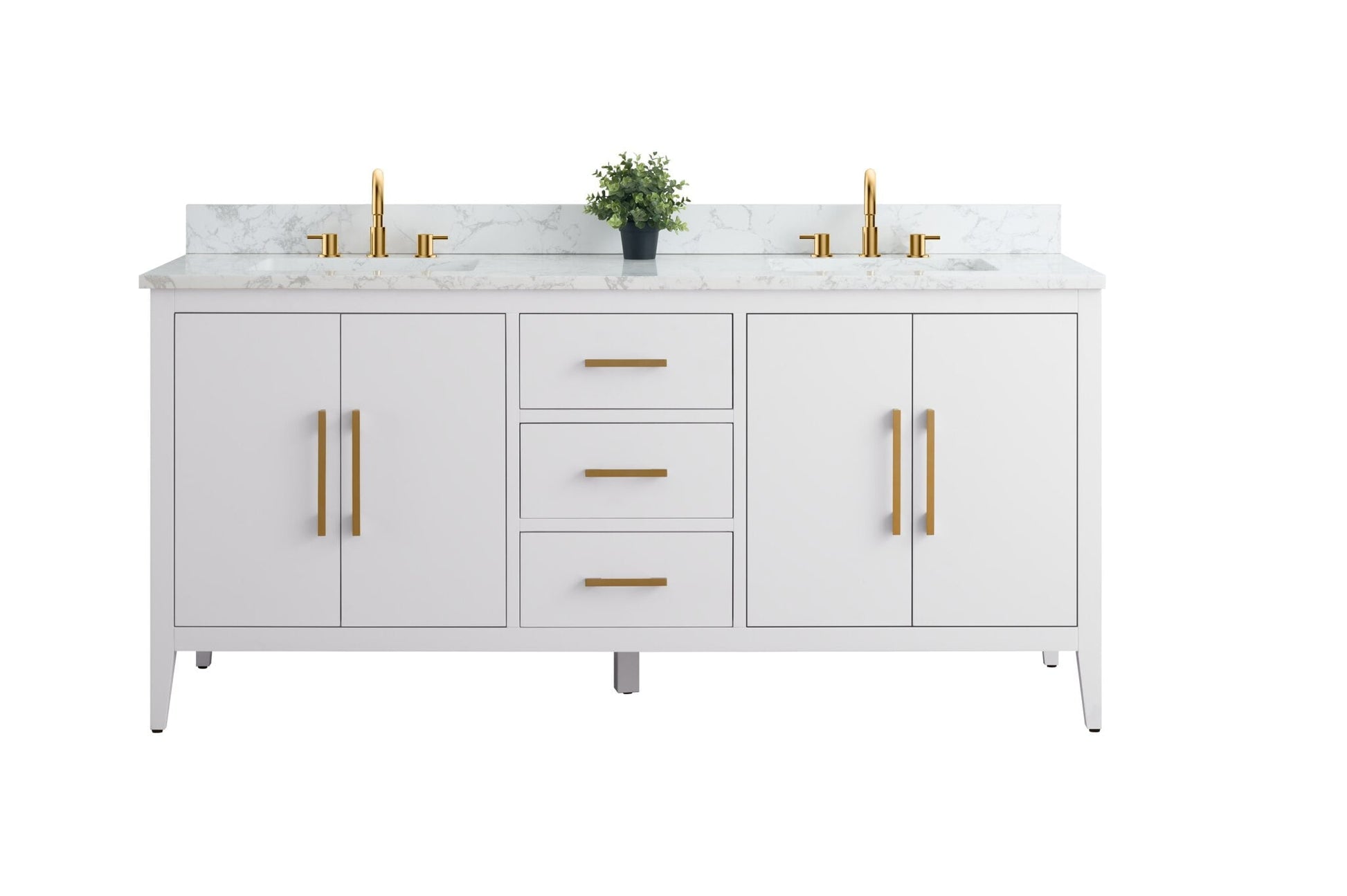 White / Golden Brushed