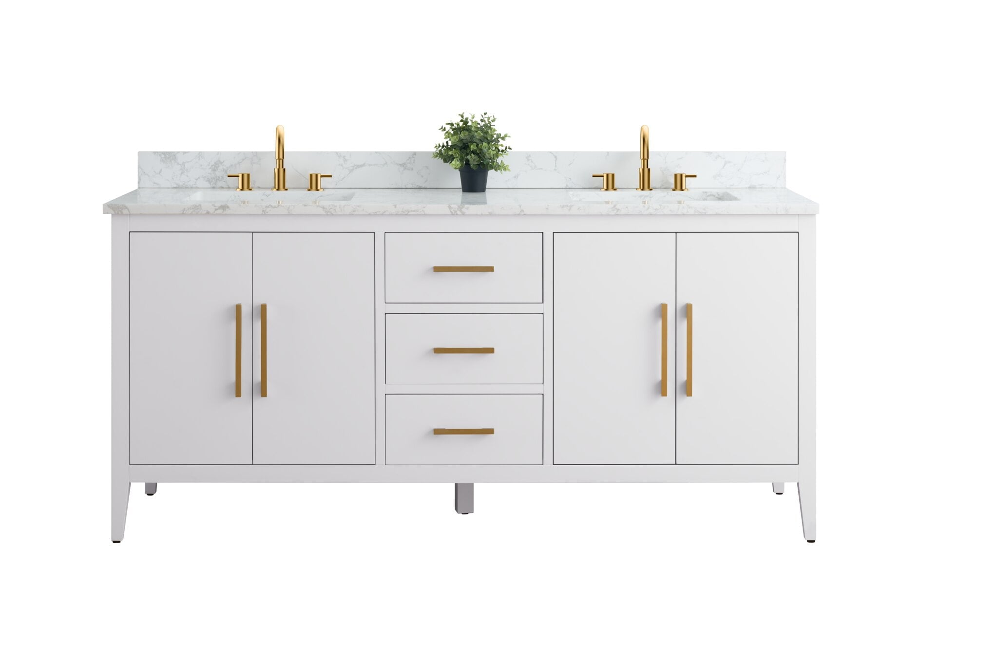 White / Golden Brushed