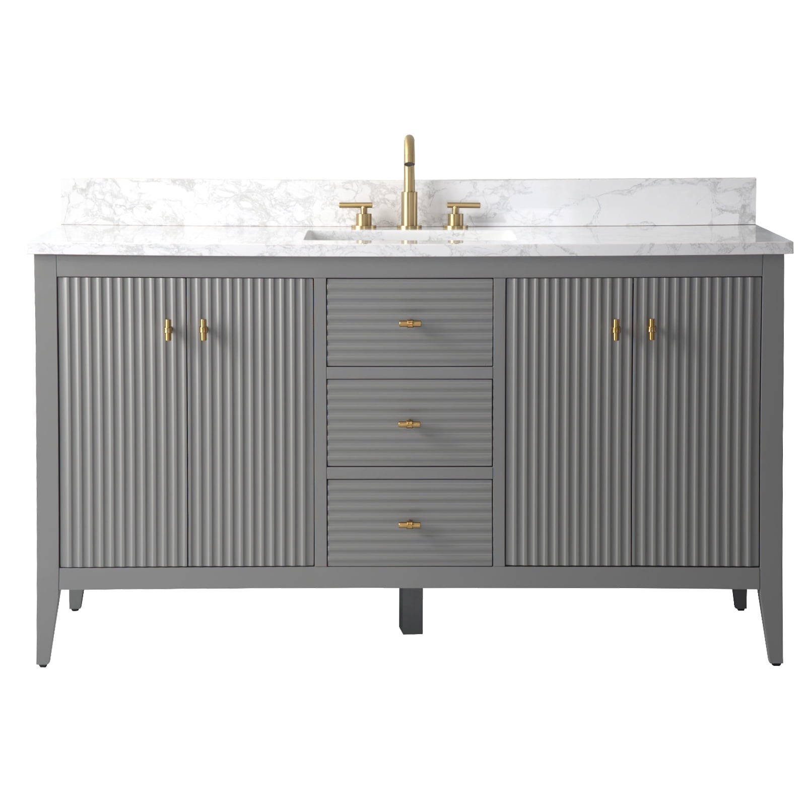 Linear Cashmere Gray / Golden Brushed