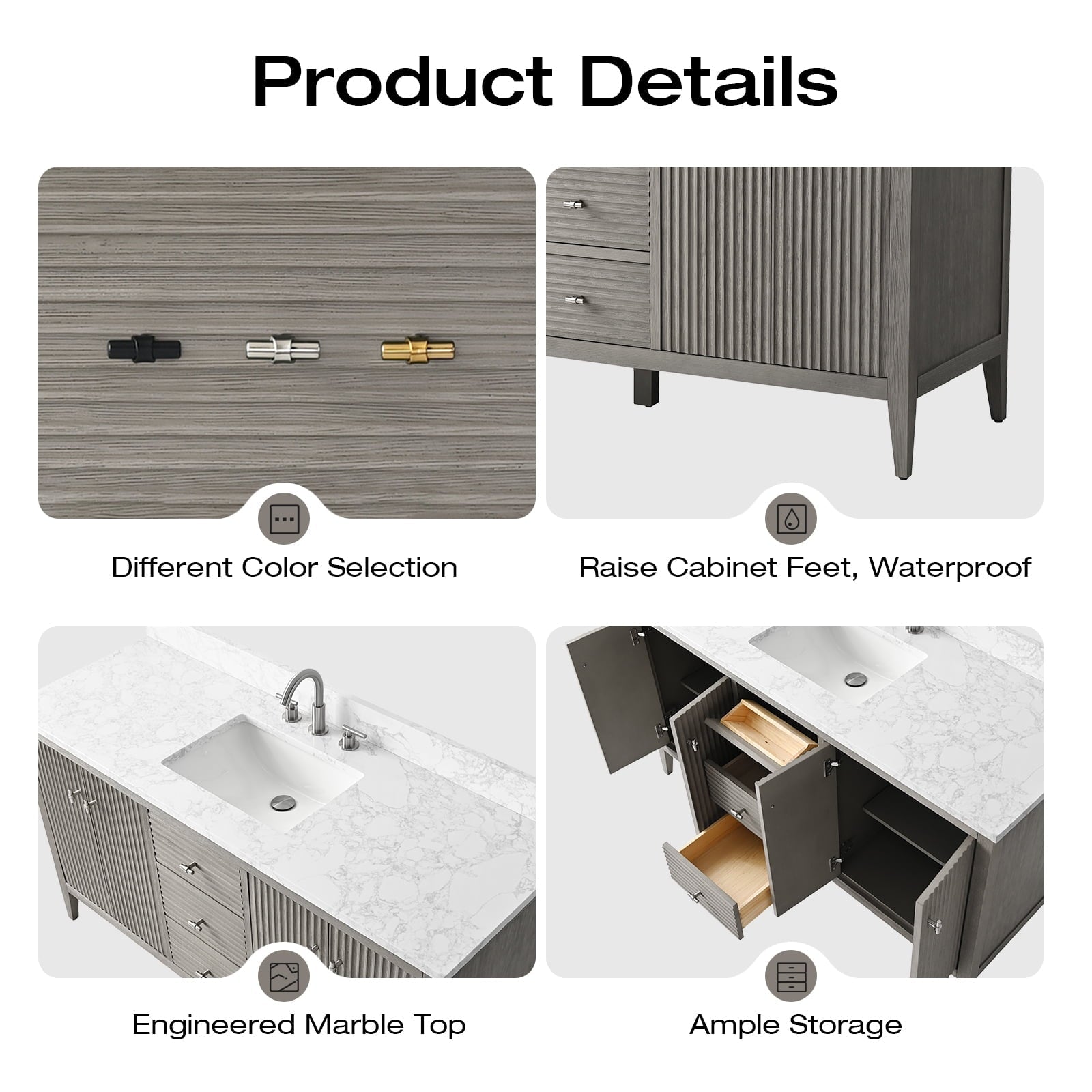 Linear Driftwood Gray / Matte Black