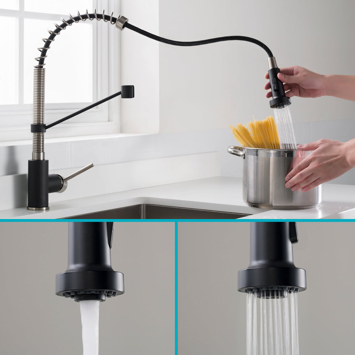 Spot Free Stainless Steel / Matte Black / Manual