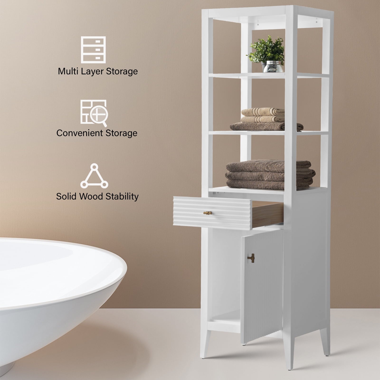 Linear White / Golden Brushed