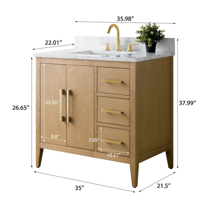 Natural Oak / Golden Brushed
