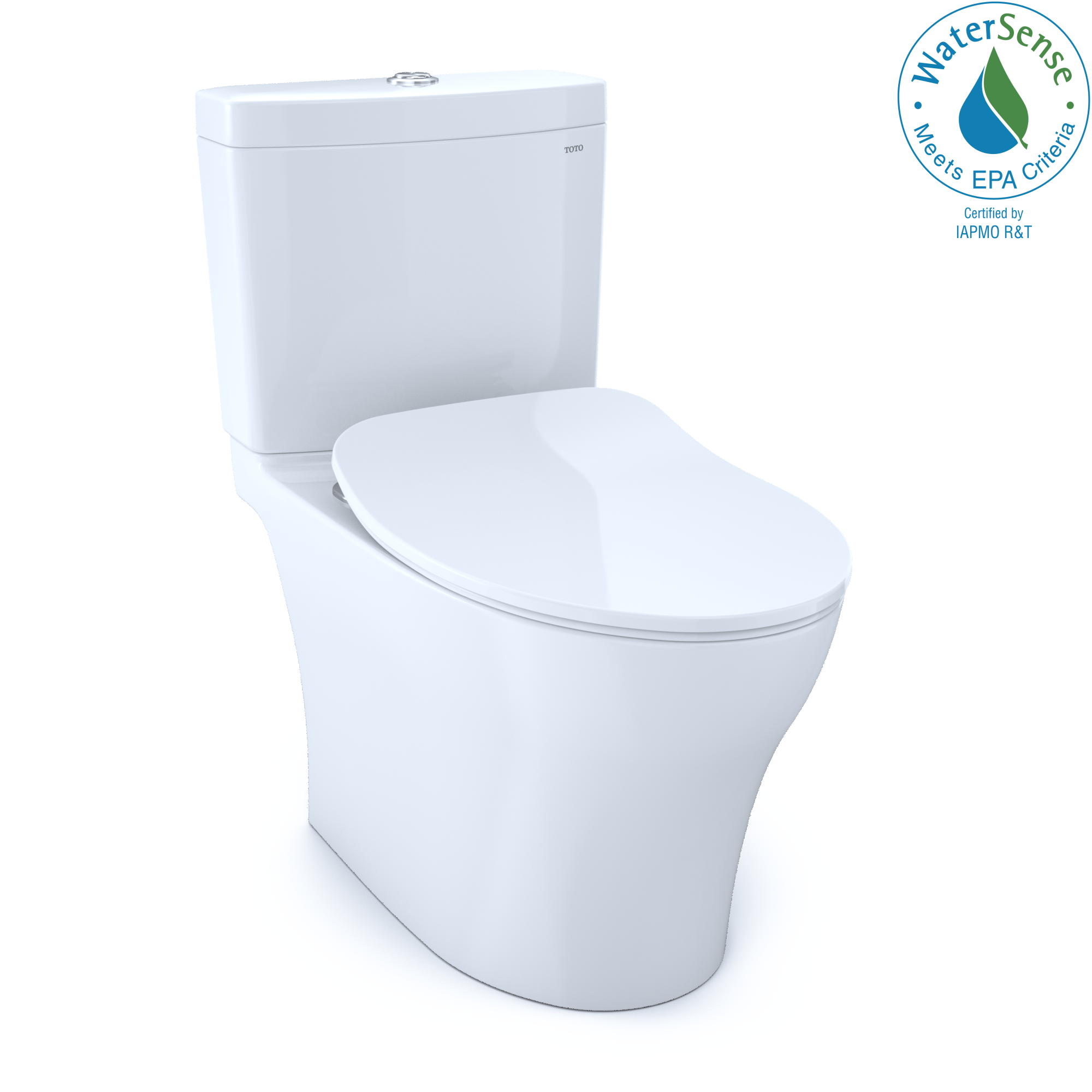 TOTO Aquia IV Two Piece Elongated Dual Flush 1.28 and 0.9 GPF Toilet with Cefiontect and Softclose Seat - Washlet+ Ready