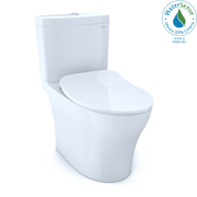 TOTO Aquia IV Two Piece Elongated Dual Flush 1.28 and 0.9 GPF Toilet with Cefiontect and Softclose Seat - Washlet+ Ready