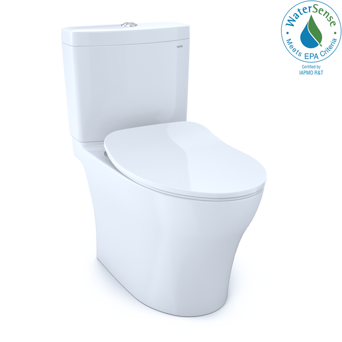 TOTO Aquia IV Two Piece Elongated Dual Flush 1.28 and 0.9 GPF Toilet with Cefiontect and Softclose Seat - Washlet+ Ready