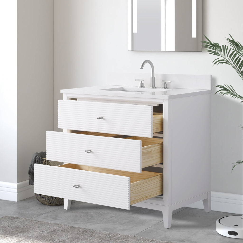 Linear White / Brushed Nickel