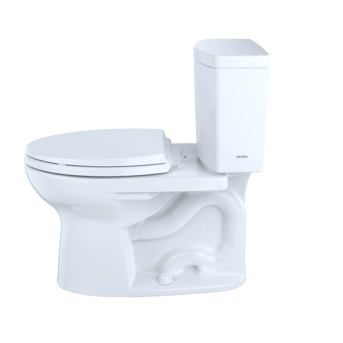 TOTO Drake II 1G Two Piece Elongated 1.0 GPF Universal Height Toilet with Cefiontect and Right Hand Trip Lever