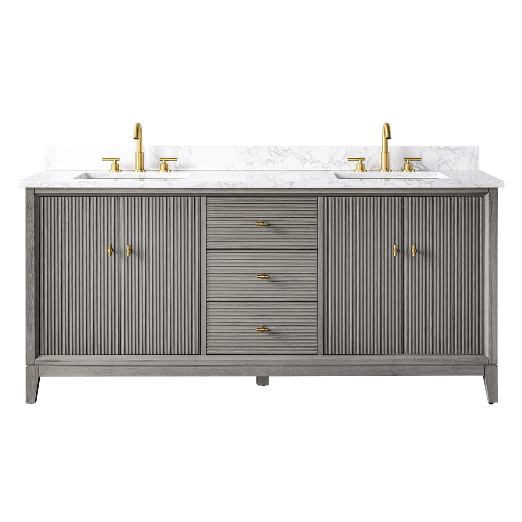 Linear Driftwood Gray / Golden Brushed