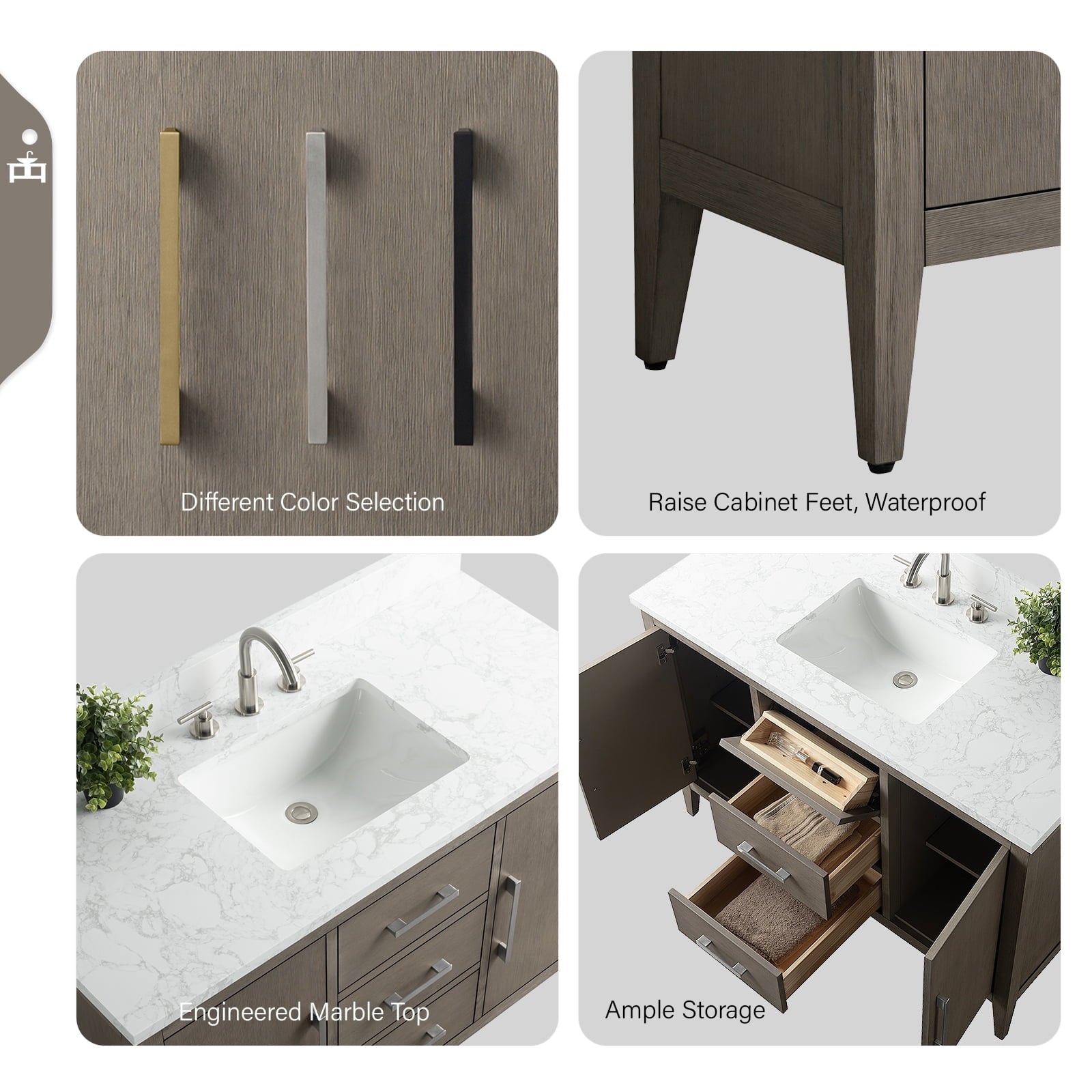 Driftwood Gray / Golden Brushed