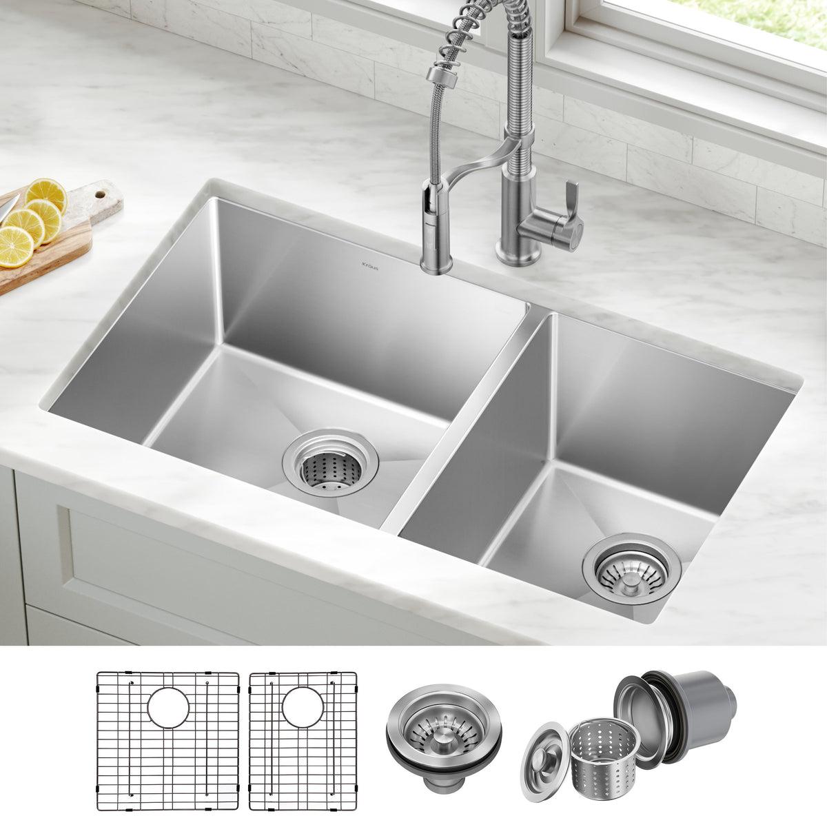 Stainless Steel / Double Bowl 60/40