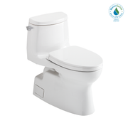TOTO Carlyle II 1G One Piece Elongated 1.0 GPF Universal Height Toilet with Cefiontect and Ss124 Softclose Seat - Washlet+ Ready