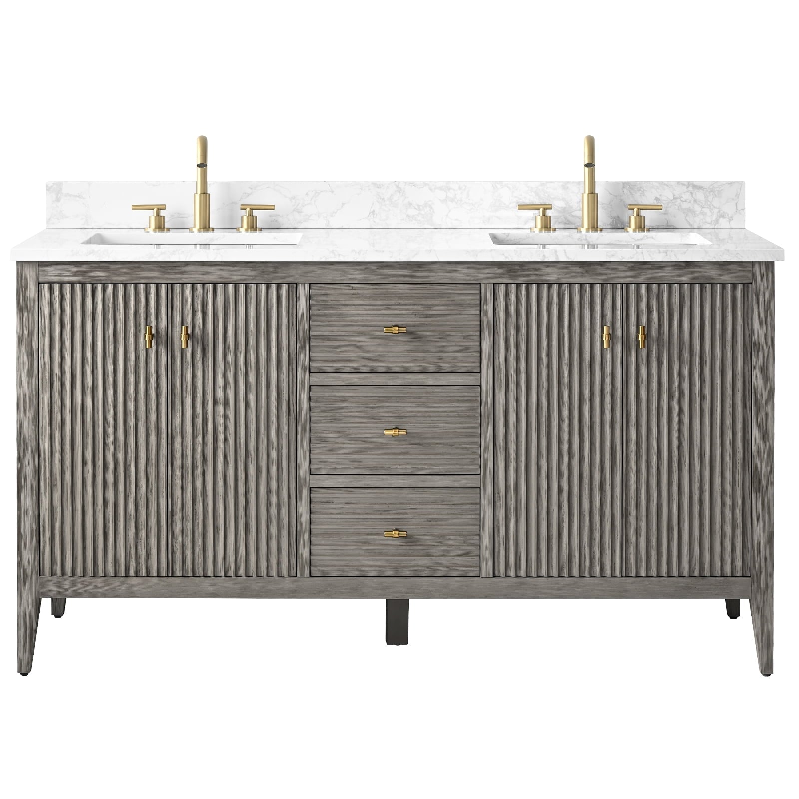 Linear Driftwood Gray / Golden Brushed