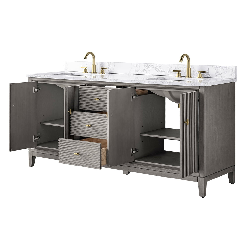 Linear Driftwood Gray / Golden Brushed