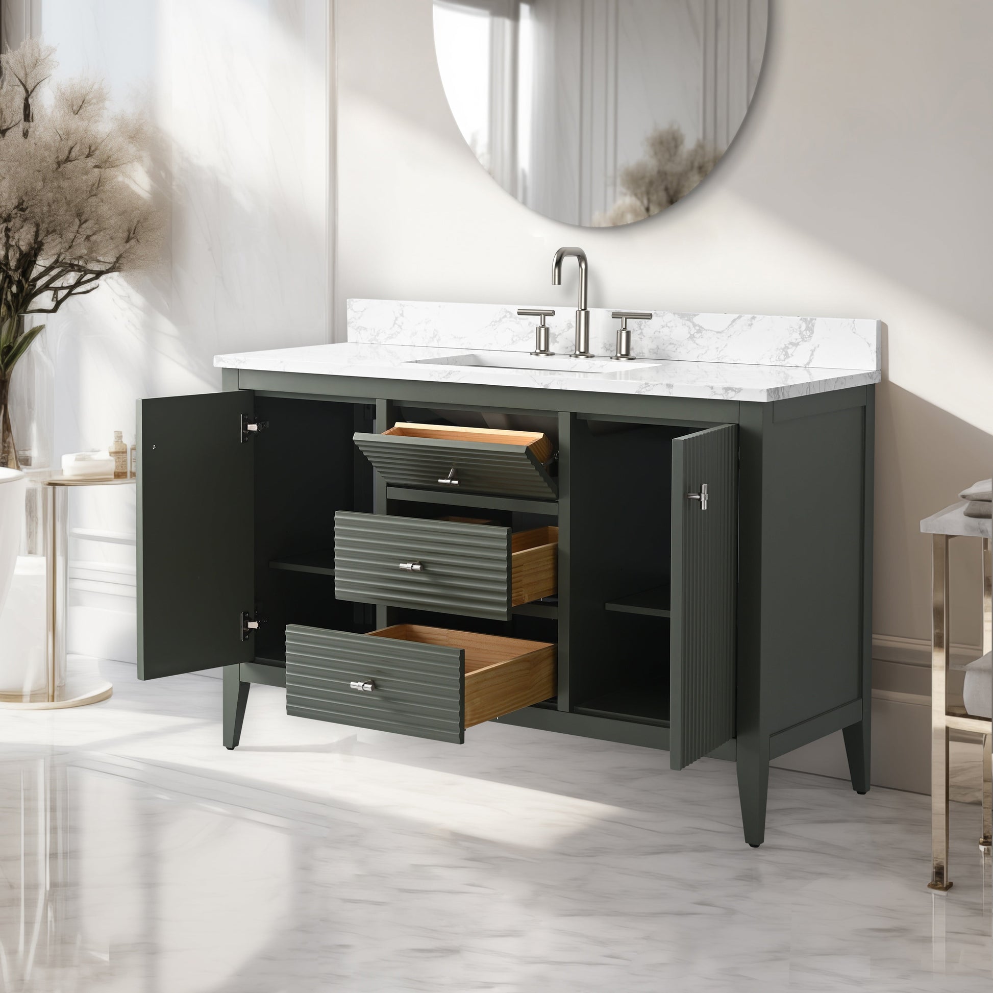 Linear Vintage Green / Brushed Nickel