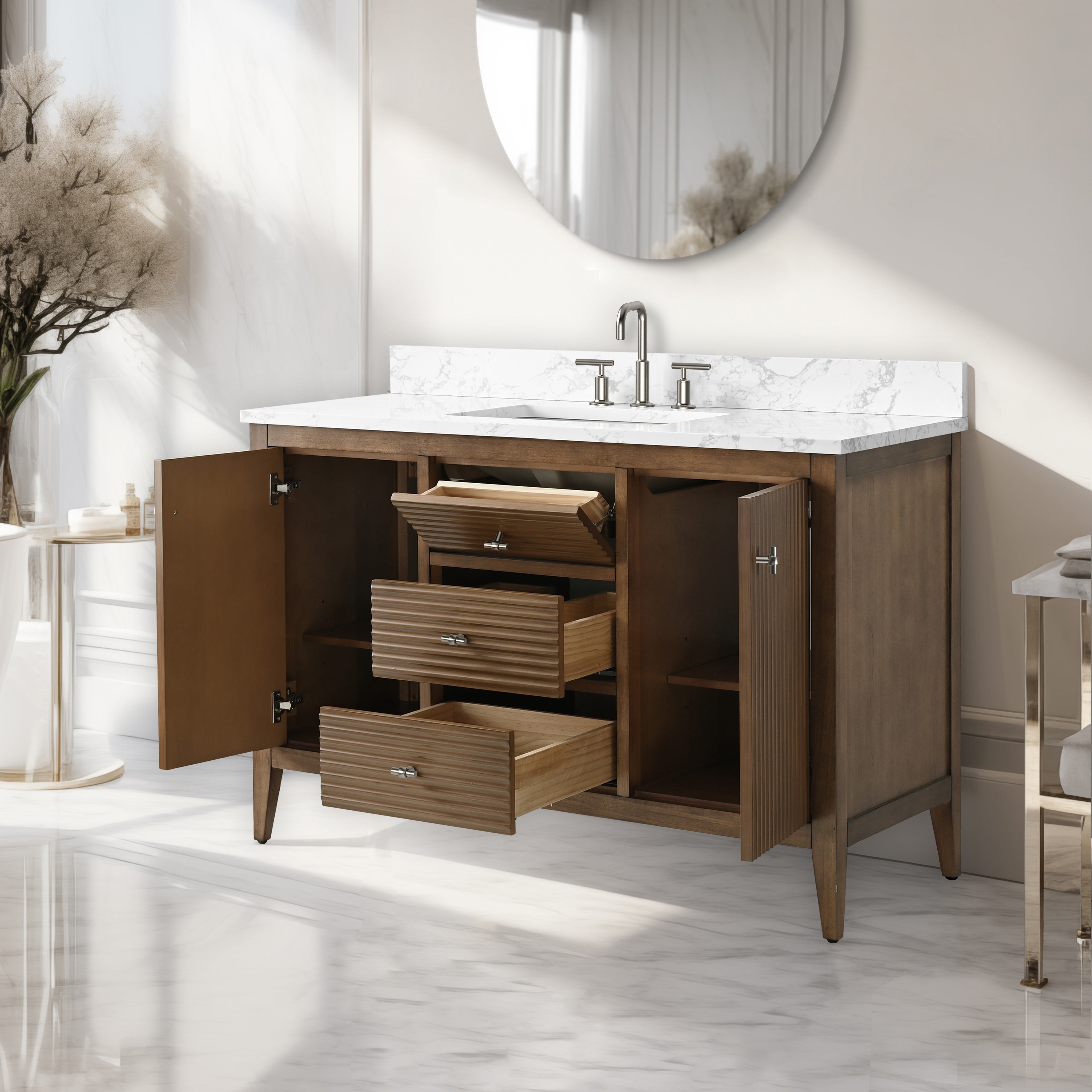 Linear Walnut / Brushed Nickel