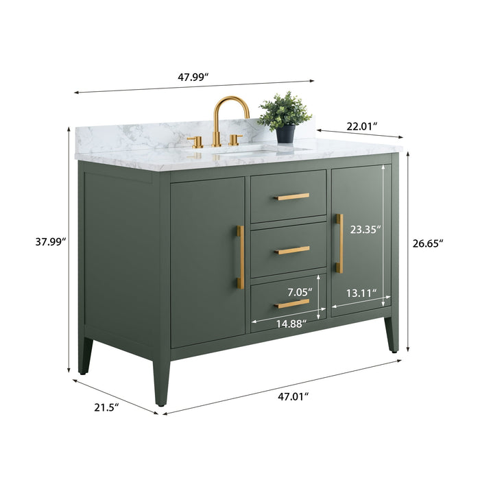 Vintage Green / Golden Brushed