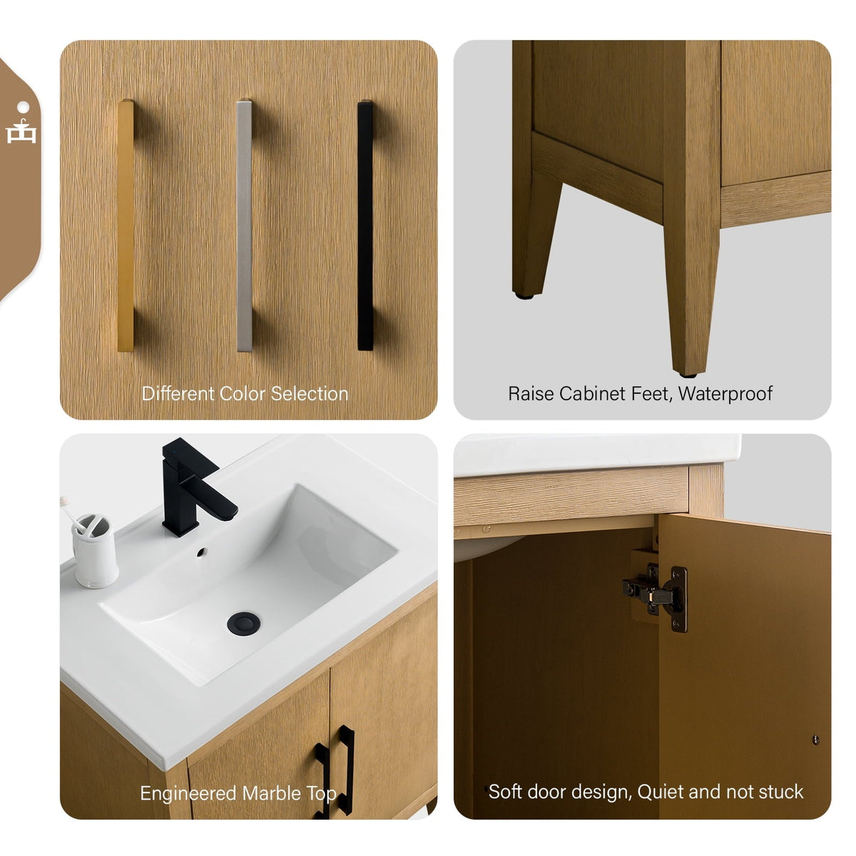 Natural Oak / Golden Brushed