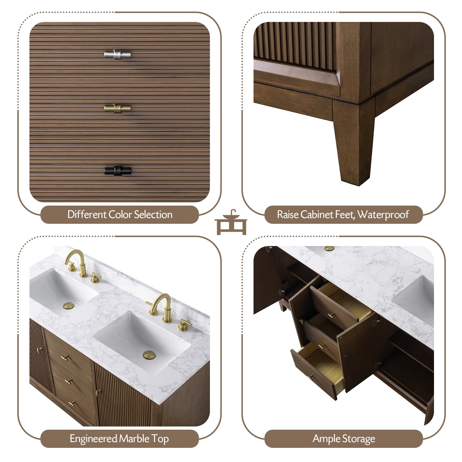 Linear Walnut / Matte Black