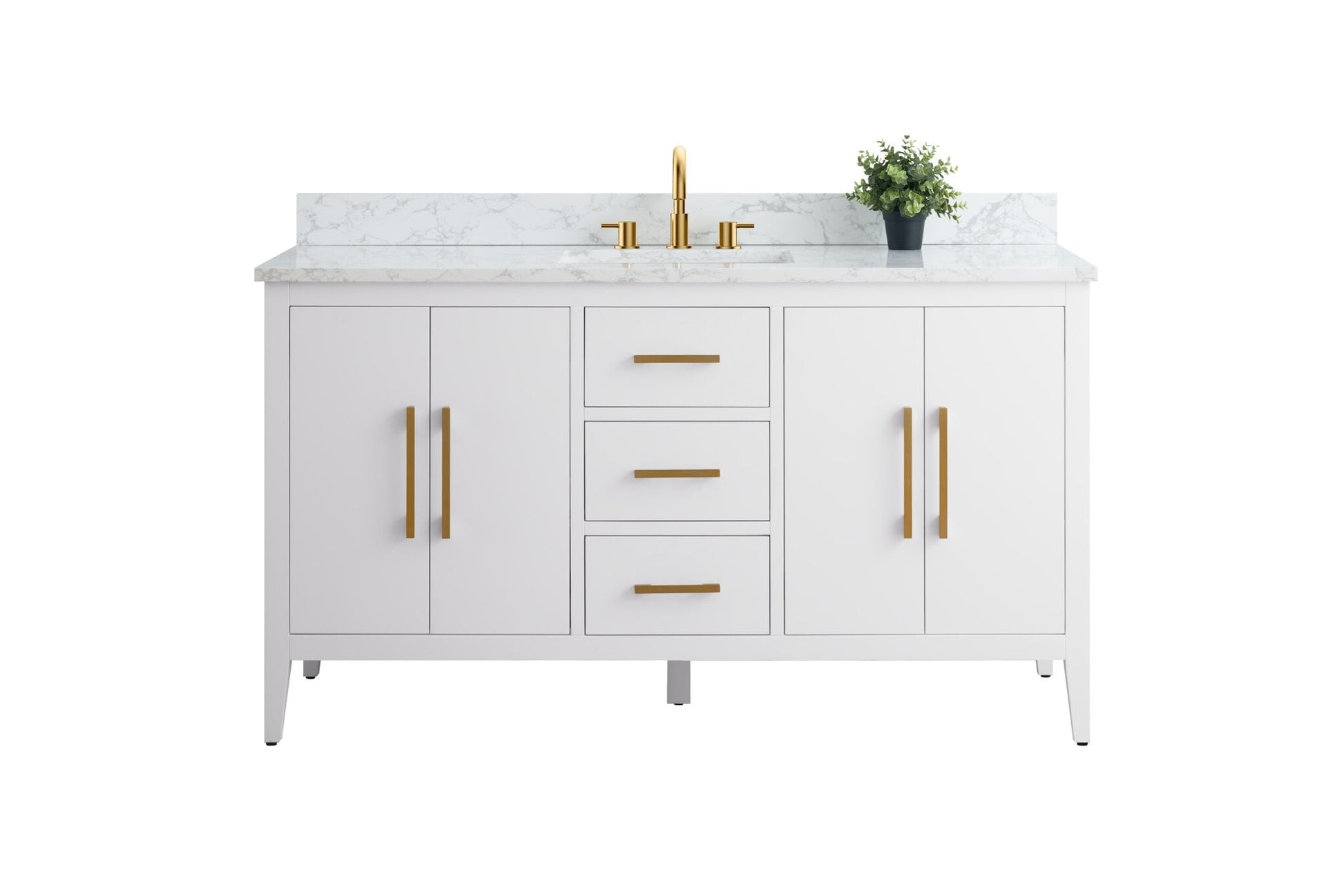 White / Golden Brushed