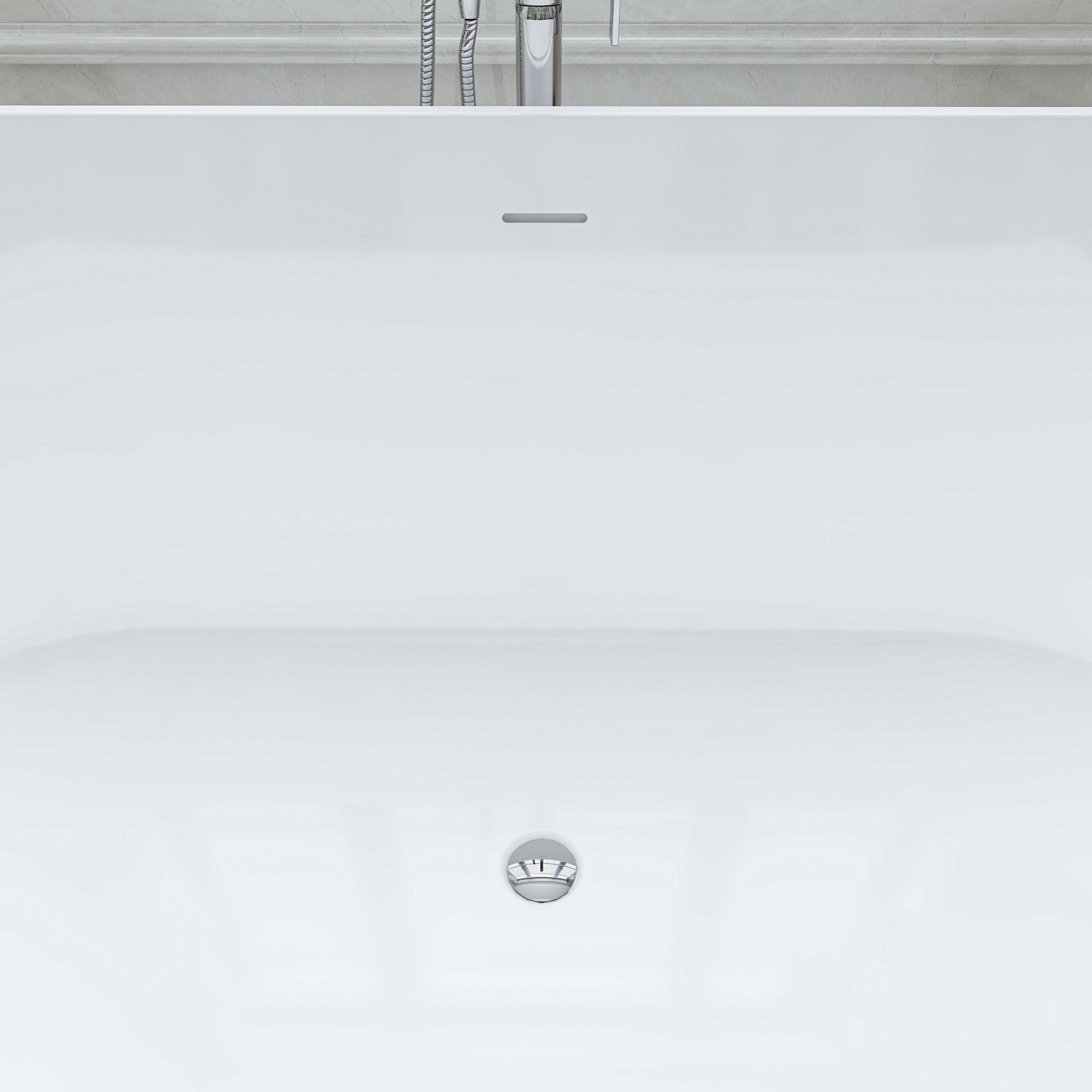 White / Integrated Overflow