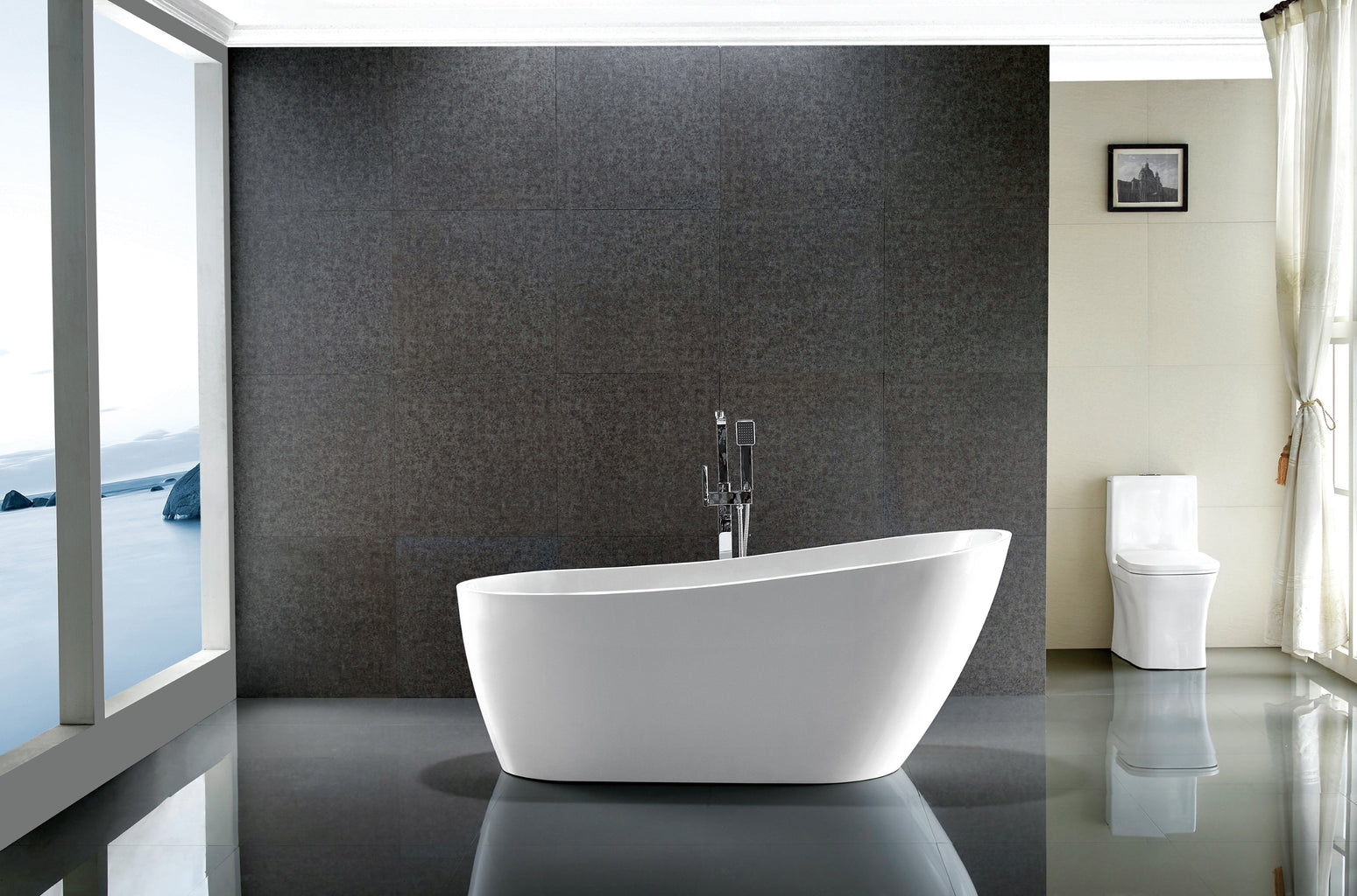 White / Polished Chrome