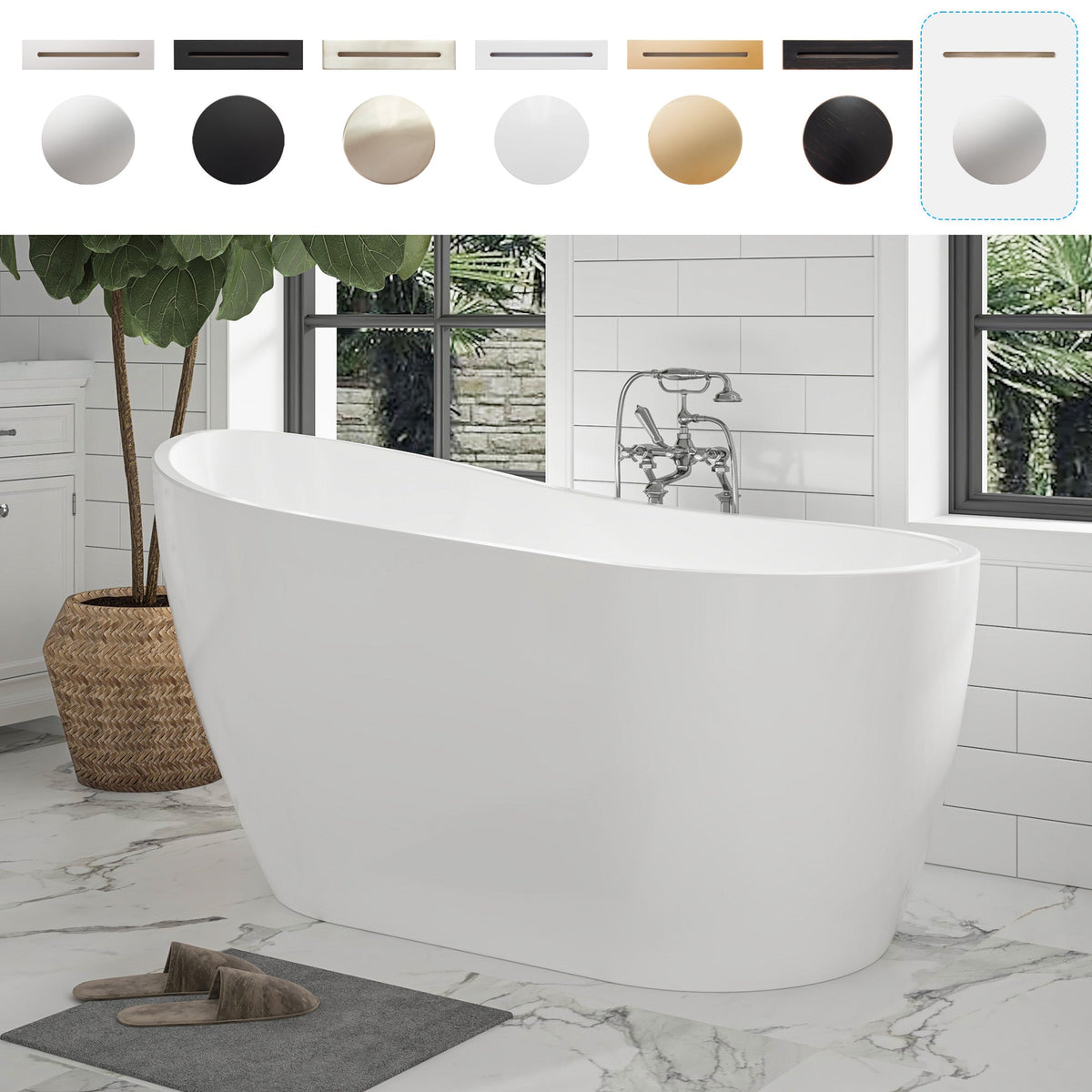 White / Integrated Overflow