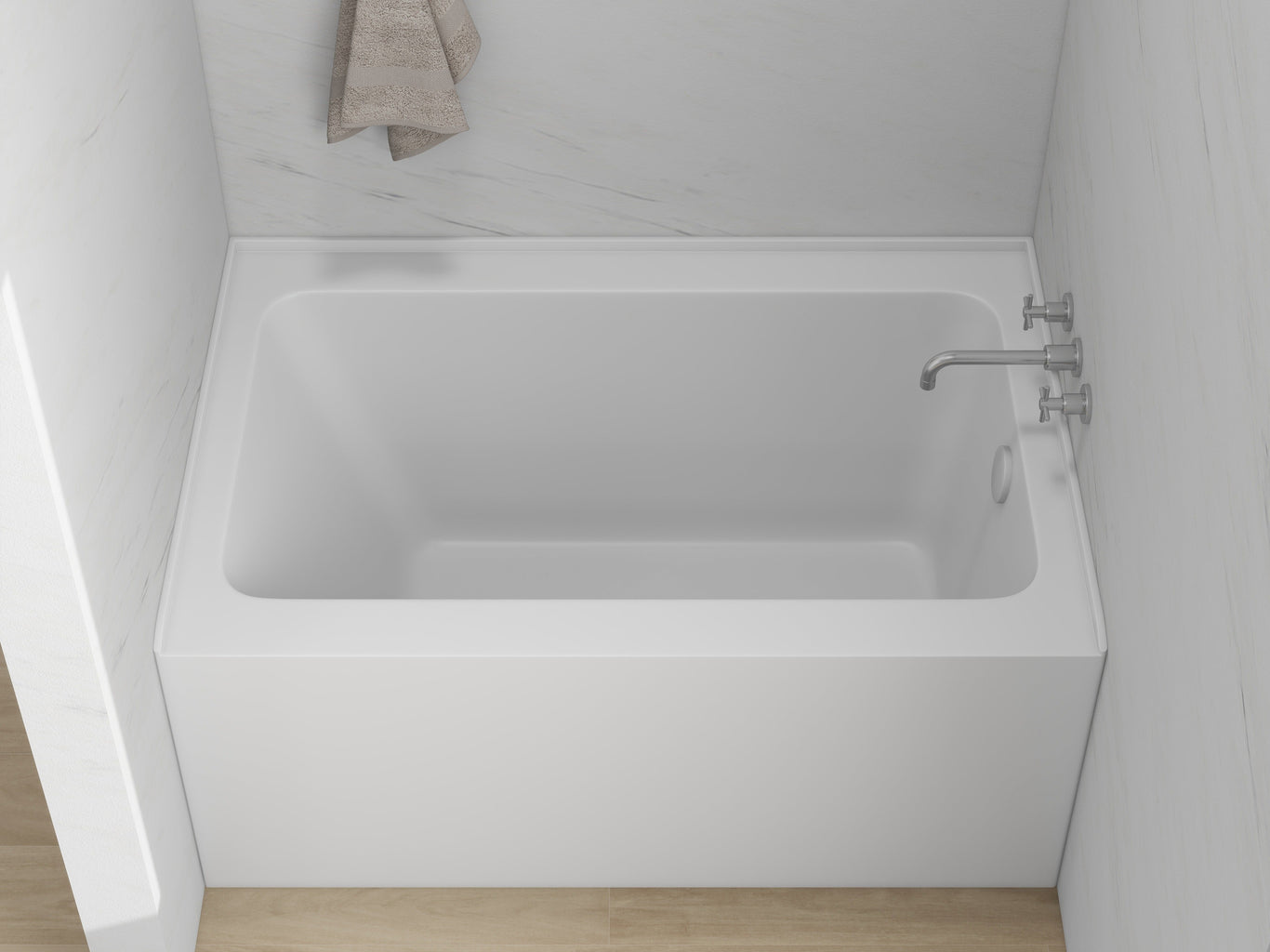 Pure White / Right Drain