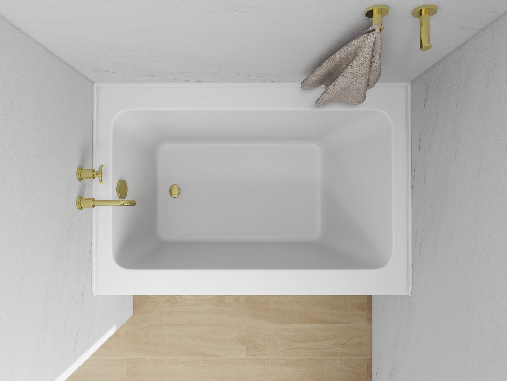 White / Titanium Gold / Left Drain