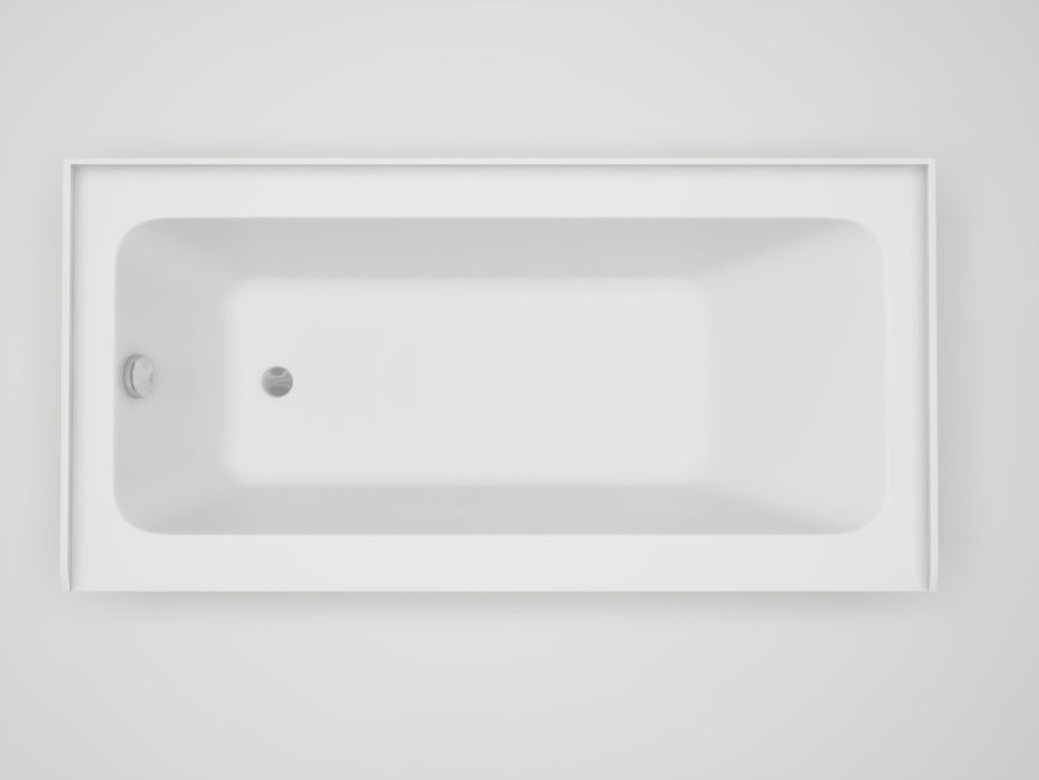 White / Polished Chrome / Right Drain