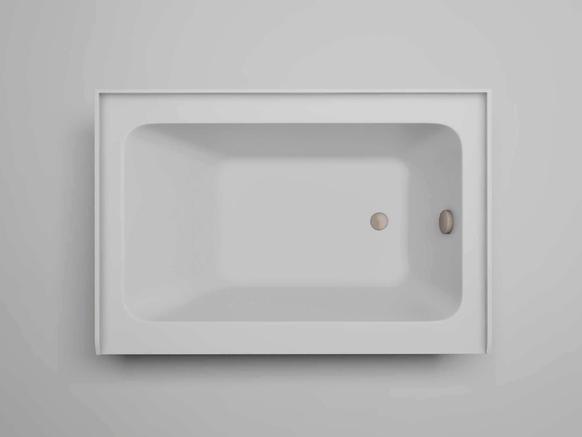White / Brushed Nickel / Right Drain