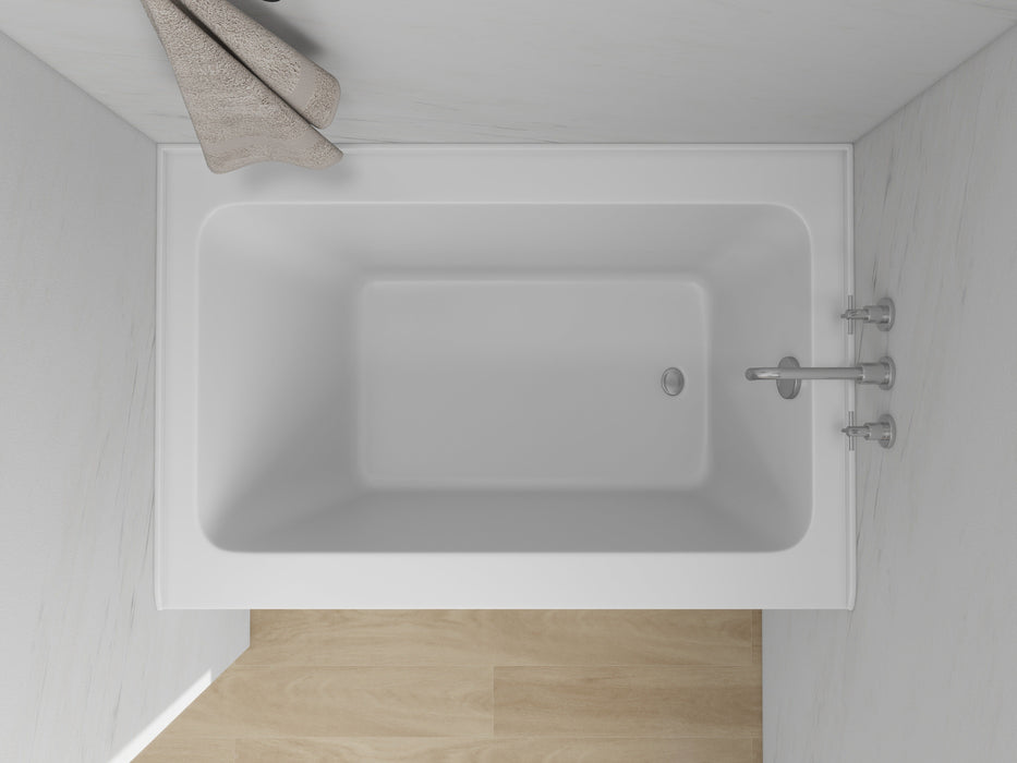 White / Polished Chrome / Right Drain