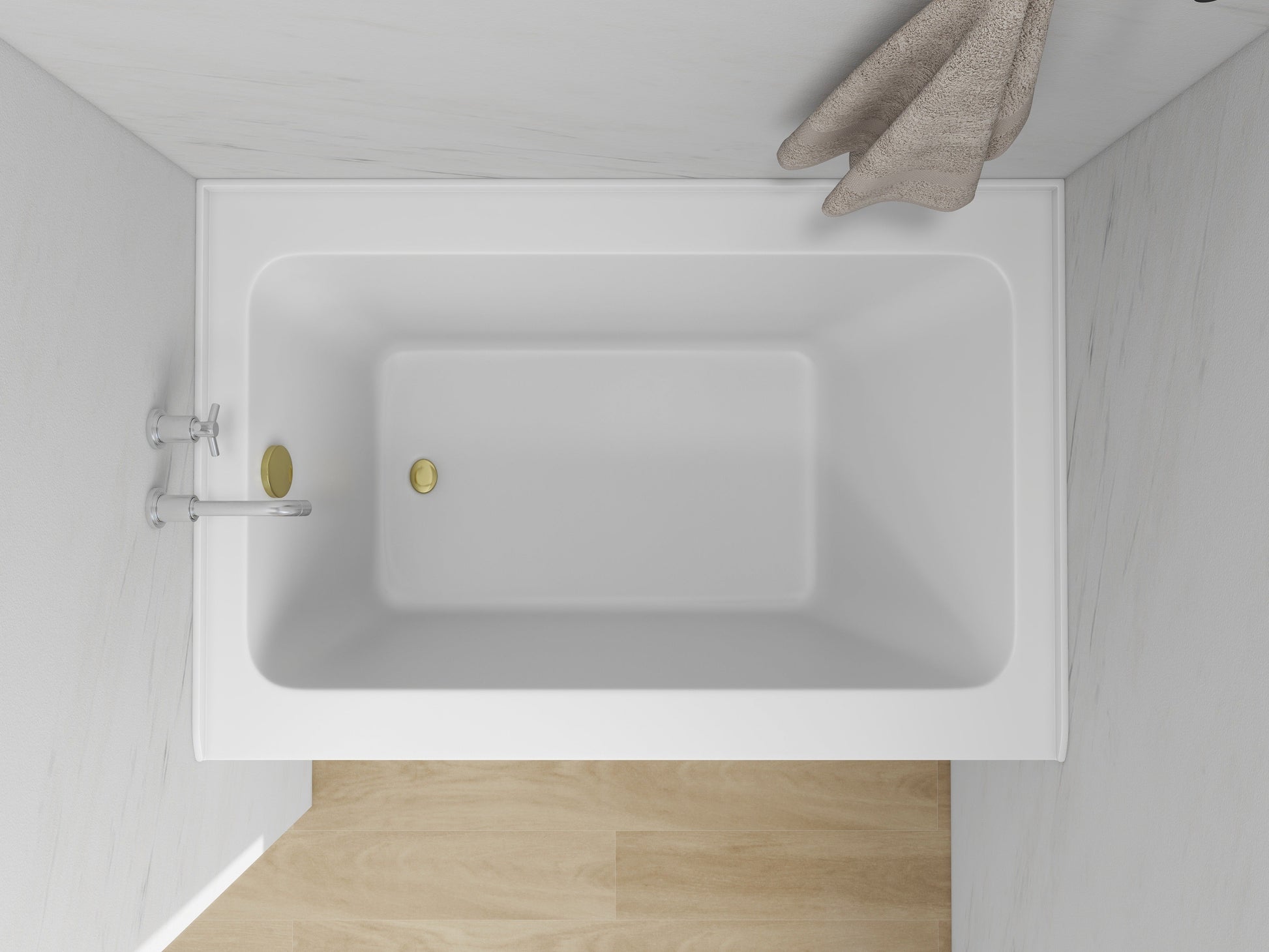 White / Titanium Gold / Left Drain