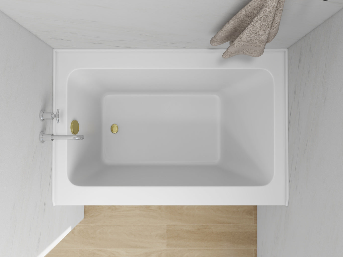 White / Titanium Gold / Left Drain