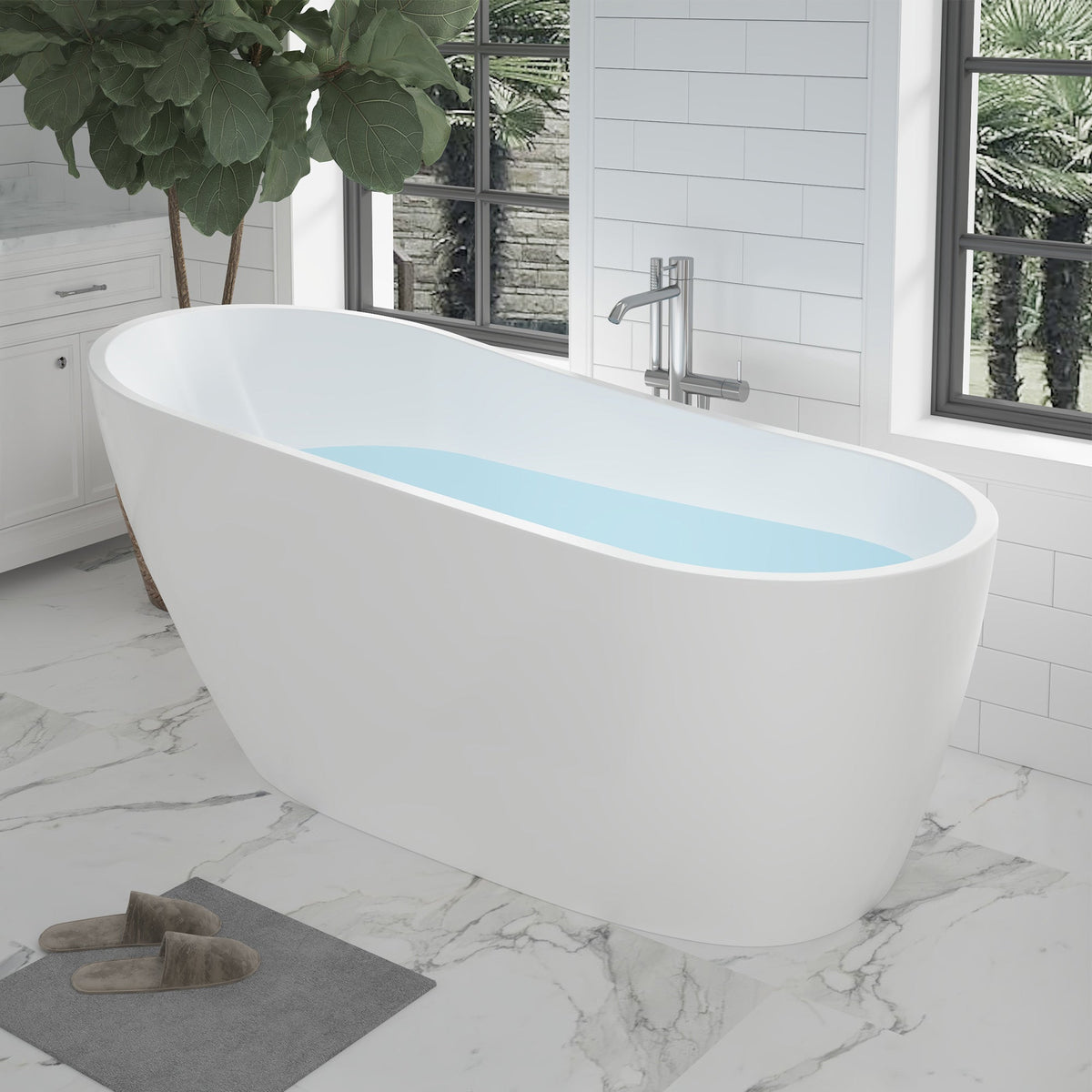 White / Integrated Overflow