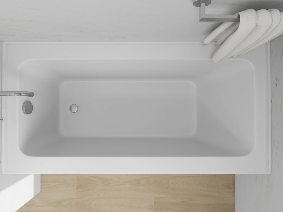 White / Polished Chrome / Right Drain