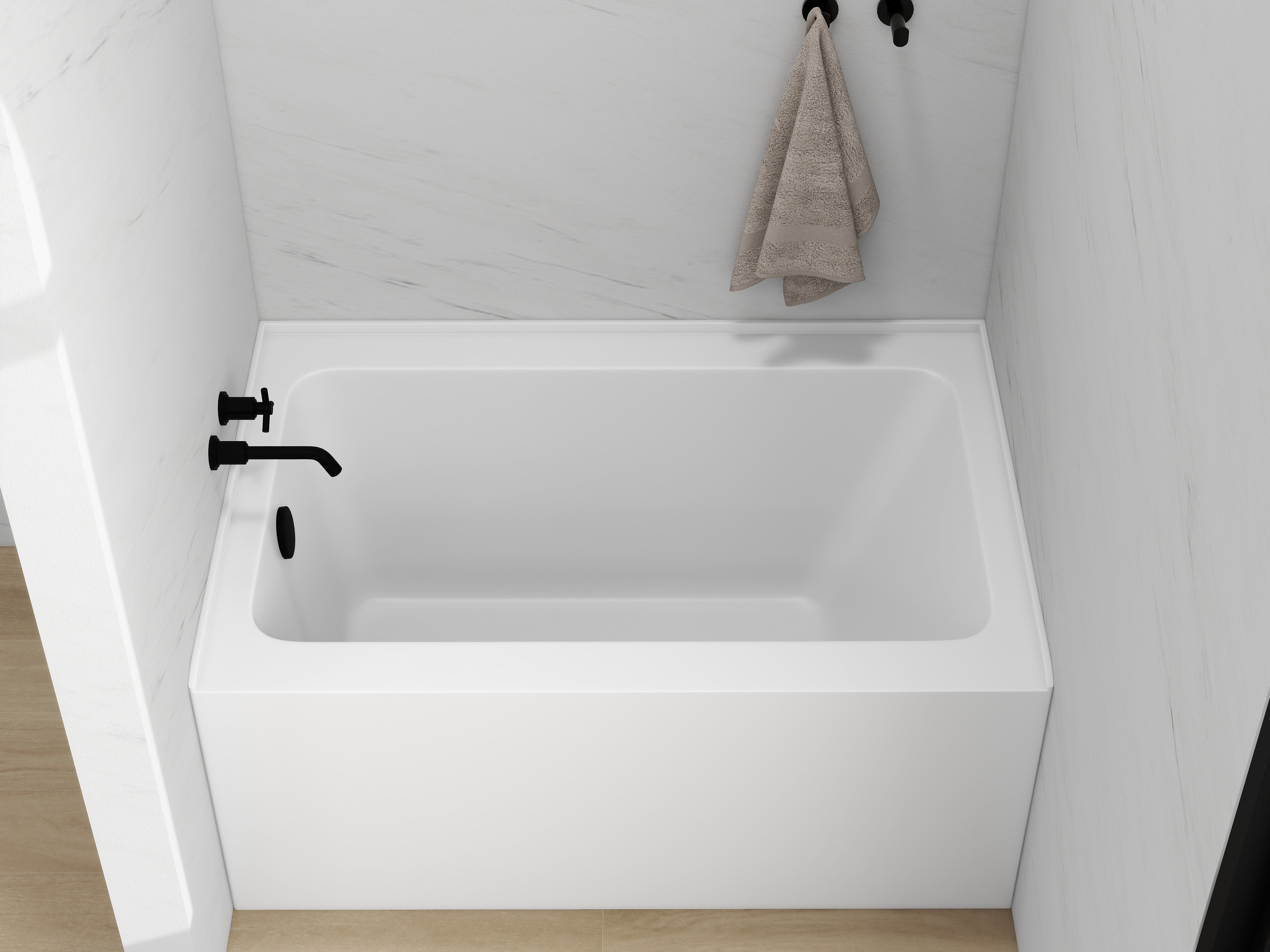 White / Matte Black / Left Drain